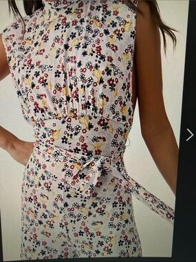 Free People Floral Strapless Jumpsuit in Pink, Red, Yellow & Black